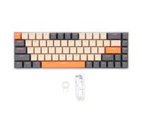ciciglow Teclado de 68 Teclas y 3 Modos, Interruptor Rojo, Teclado Mecánico Inalámbrico BT3.0 5.0 Tipo C con Retroiluminación RGB