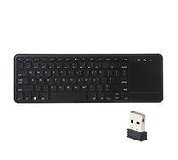 ciciglow Teclado Inalámbrico 2.4G, Teclado Ultradelgado con Panel Táctil, Mini Receptor USB, Compatible con Función de Suspensión Automática, para Android Smart TV, Computadora,