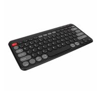 ciciglow Teclado Inalámbrico, Modo Dual, Batería de 300 MAh, Teclas Redondas Compactas y Delgadas Portátiles para para Portátiles (Black)