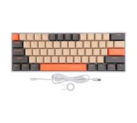 ciciglow Teclado Mecánico de 61 Teclas, Modos de Retroiluminación RGB 2,4G Bluetooth 3,0 5,0 Tipo C Teclado Mecánico con Cable Teclado para Juegos