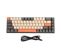 ciciglow Teclado Mecánico de 68 Teclas, Diseño Que Ahorra Espacio, Interruptor Azul, Teclas únicas de Tres Colores con Retroiluminación Azul Hielo