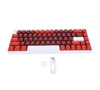 ciciglow Teclado Mecánico de 68 Teclas, Interruptor Rojo RGB, Batería Recargable 2,4G Inalámbrico, Teclado de Computadora con Cable Tipo C, Múltiples Modos de Iluminación RGB