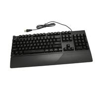 ciciglow Teclado Mecánico Duradero para Juegos con Efectos de Iluminación Coloridos, Experiencia de Juego Mejorada y Amplia Aplicación, Reposamuñecas Desmontable, Carcasa de Metal