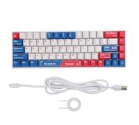 ciciglow Teclado para Juegos, 2.4G/Bluetooth/Tipo C con Cable 60% Teclado Mecánico, Retroiluminado RGB 68 Teclas Interruptor Rojo Teclado de Computadora para el Hogar Dormitorio Oficina