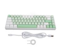 ciciglow Teclado para Juegos, 2.4G / BT/Tipo C Teclado Mecánico con Cable 60%, Teclado de Computadora con Retroiluminación RGB de 68 Teclas con Interruptor Rojo para para