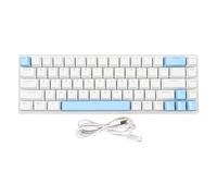 ciciglow Teclado para Juegos con Cable, Mini Teclado Compacto con Retroiluminación RGB, 68 Teclas, Teclado USB C, Interruptor Mecánico Azul, para PC Gamer, Viajes, Fácil de Transportar