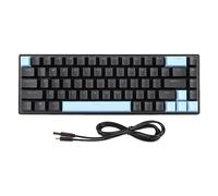 ciciglow Teclado para Juegos con Cable, Mini Teclado Compacto con Retroiluminación RGB, 68 Teclas, Teclado USB C, Interruptor Mecánico Azul, para PC Gamer, Viajes, Fácil de Transportar