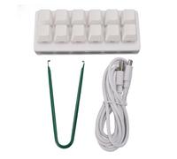 ciciglow Teclado para Juegos Programable, Interruptores Mecánicos Intercambiables en Caliente USB Tipo C con Cable Pequeño Interruptor Mecánico Rojo Teclado para Juegos para PC (White)