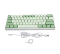 ciciglow Teclado para Juegos, Teclado Mecánico 2,4G/BT/con Cable 60%, Retroiluminado RGB, 61 Teclas, Interruptor Rojo Intercambiable en Caliente, Teclado de Computadora