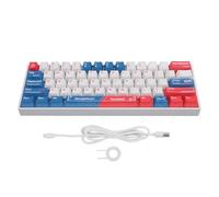 ciciglow Teclado para Juegos, Teclado Mecánico 2,4G/BT/con Cable 60%, Retroiluminado RGB, 61 Teclas, Interruptor Rojo Intercambiable en Caliente, Teclado de Computadora