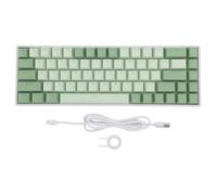 ciciglow Teclado para Juegos, Teclado Mecánico 2,4G/BT/con Cable 60%, Retroiluminado RGB, 68 Teclas, Interruptor Azul Intercambiable en Caliente, Teclado de Computadora