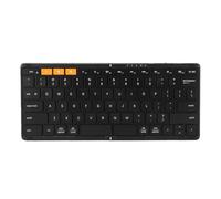 ciciglow Teclado Plegable, Teclado Plegable Portátil de Modo Dual Bluetooth 2.4G, de Viaje Recargable con Cubierta de Cuero PU para Tableta Portátil