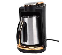 ciciglow Turca, Griega Eléctrica de Acero Inoxidable de 550W y 250ML, Portátil de Calentamiento Rápido para Apartamento de Oficina en Casa (Enchufe europeo 220V)