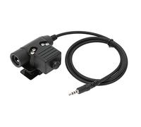 ciciglow U94 PTT Military Adapter, Push To Talk Walkie Talkie Conector Cable de Auriculares Enchufe con Clip para Teléfono Móvil de 3,5 Mm