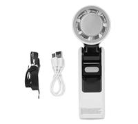 ciciglow Ventilador de Turbo Portátil Portátil con Refrigerador de Hielo, 100 Velocidades de 4000 MAh Ventilador Personal Recargable, Tiempo de Enfriamiento de 8 H, Pantalla LED de (WHITE)