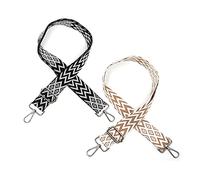 CiciIng 2 correas de hombro ajustables estilo boho para bolsos de 3,8 cm de ancho, 80-141 cm, correa de hombro con mosquetón para bolsos de hombro, bolsos (2 colores)