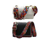 CiciIng 2 Pcs Boho Correa de Hombro Ajustable para Bolsos Ancho 3.8cm, Correa para Bolsos 74-134cm, Correa de Transporte Correa de Hombro con Mosquetón para Bolsos de Hombro Bolsos