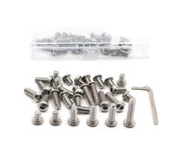 CiciIng 30 tornillos de 1/4 pulgadas con llave, conector de rosca hexagonal, tornillo de cabeza hexagonal en caja de plástico, adaptador de tornillo para cámara, trípode, jaula, placa base