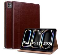 Cicili Funda para iPad Pro 11 Pulgadas M4 2024 5a Generación A2836 A2837 A3006 Carcasa para Tableta con Soporte Fnción y Auto Sueño/Estela Flip Cover Protectora de Cuero de PU,Marrón