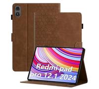 Cicili Funda para Redmi Pad Pro 12.1 / Xiaomi Poco Pad 12.1, Flip Case Cover para Xiaomi Redmi Pad Pro 12.1 Pulgadas Tableta Folio Funda con Bolsillo Soporte Funda de Cuero PU - Marrón