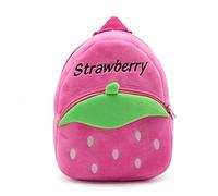 Cicilin Mini mochila linda de la escuela de la felpa pequeña mochila bebé 3D animal forma escolar bolsa de regalo, fresa, Talla única, Mochila infantil