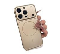 CiciRay Trading 1 Uds AG Nano Vidrio Esmerilado for Funda de teléfono, Compatible con iPhone, 17 Air 16 15 14 13 Pro MAX, Cubierta Armadura Carga inalámbrica magnética(Desert Gold,iPhone 15 Pro)