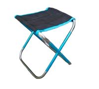 CiciRay Trading Silla de Camping for Exteriores, Plegable, aleación Aluminio Dorado, con Bolsa, Taburete, Asiento for Pesca y(Blue and Grey)