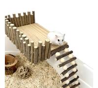 CiCixixi Plataforma para Hámster, Plataforma de Escalada de HáMster, Marco de Escalada de Madera para Hámster con Valla para Loro, Jerbo, Ardilla, Rata