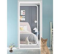 CiCixixi Puerta mosquitera para Gatos Malla Reforzada Resistente a Gatos Puerta con mosquitera Cremallera Puerta mosquitera a Prueba Mascotas Evita Que Las Mascotas escapen Cortinas Puerta 80x200cm