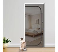 CiCixixi Puerta mosquitera para Gatos Malla Reforzada Resistente a Gatos Puerta con mosquitera Cremallera Puerta mosquitera a Prueba Mascotas Evita Que Las Mascotas escapen Cortinas Puerta 80 x 200 cm