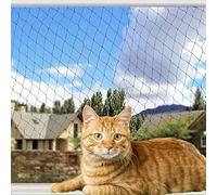 CiCixixi Red para Gatos Reforzada con Alambre, 3x6m, Incluye Juego de fijación, Negra para Balcones, Puertas Exteriores y Ventanas+15m de Corde fixe