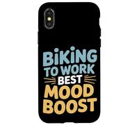 Ciclismo al Trabajo El mejor impulso del estado de ánimo Viaje en bicicleta Carcasa para iPhone X/XS