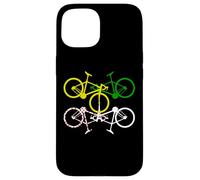 Ciclismo Amarillo Verde Blanco Lunares Carcasa para iPhone 15