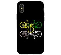 Ciclismo Amarillo Verde Blanco Lunares Carcasa para iPhone X/XS