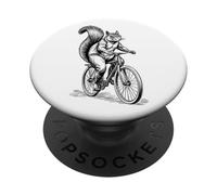 Ciclismo Bicicleta Ardilla Vintage Ciclista Ciclista Ciclista Animales Diverti PopSockets PopGrip Adhesivo