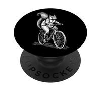 Ciclismo Bicicleta Ardilla Vintage Ciclista Ciclista Ciclista Animales Diverti PopSockets PopGrip Adhesivo