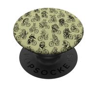 Ciclismo Bicicleta Ciclista Animales Salvajes Patrón Animal PopSockets PopGrip Adhesivo