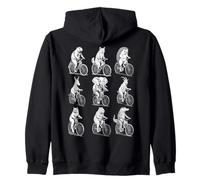 Ciclismo Bicicleta Ciclista Animales Salvajes Patrón Animal Sudadera con Capucha