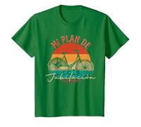 Ciclismo Bicicleta Ciclista Jubilado Plan De Jubilación Bici Camiseta, Niños, Verde Kelly, 4 años