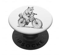 Ciclismo Bicicleta Fox Vintage Ciclista Divertido Biker Animal PopSockets PopGrip Adhesivo