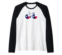 Ciclismo con Bandera Camiseta Manga Raglan
