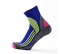 Ciclismo Deportes Al Aire Libre Calcetines Cortos De Compresión Transpirables Absorbentes Del Sudor Azul Real * 3 Pares