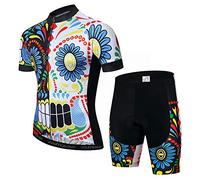 Ciclismo Jersey y pantalones cortos conjunto hombres transpirable bicicleta camisa verano al aire libre juventud Bicicletas ropa - - 3XL = Altura 175/ 185 cm/Peso 69.85/74.84 kgs