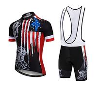 Ciclismo Jersey y pantalones cortos conjunto hombres transpirable bicicleta camisa verano al aire libre juventud Bicicletas ropa - - Large