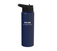 Ciclismo Mi Terapia Al Aire Libre - Divertido Dicho Amante Del C Stainless Steel Insulated Water Bottle
