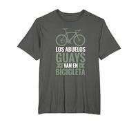 Ciclista Bici Los Abuelos Guays Van En Bicicleta Camiseta, Hombre Tallas Grandes, Asfalto, 2X Alto