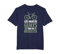 Ciclista Bici Los Abuelos Guays Van En Bicicleta Camiseta, Hombre Tallas Grandes, Azul Marino, 2X Alto