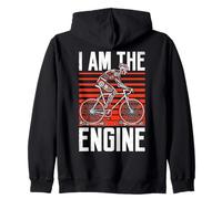 Ciclista Ciclista I Am The Engine Piezas de Bicicleta Ciclista Sudadera con Capucha