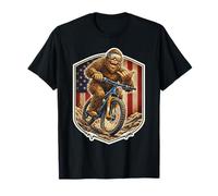 Ciclista de Bicicleta de montaña Sasquatch Bigfoot Shaka American USA Camiseta