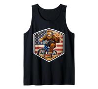Ciclista de BMX Sasquatch Bigfoot Shaka American Patriot USA Camiseta sin Mangas